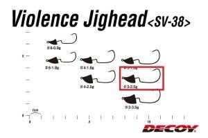Decoy SV-38 Violence Jighead #3-2.5gr (5 Adet / Paket)