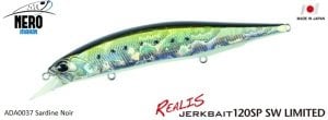 Realis Jerkbait 120SP SW ADA0037 Sardine Noir