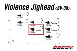 Decoy SV-38 Violence Jighead #4-2.5gr (5 Adet / Paket)