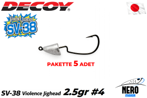 Decoy SV-38 Violence Jighead #4-2.5gr (5 Adet / Paket)