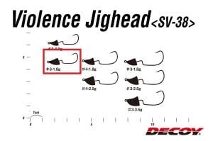 Decoy SV-38 Violence Jighead #6-1.8gr (5 Adet / Paket)