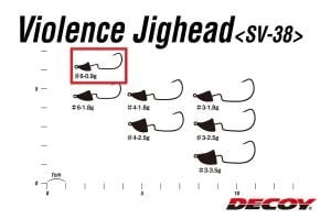 Decoy SV-38 Violence Jighead #6-0.9gr (5 Adet / Paket)