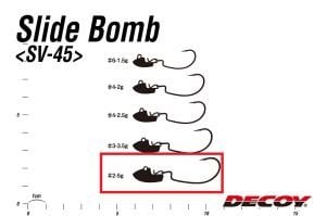 Decoy SV-45 Slide Bomb Hareketli Jighead 5.0gr #2 (3 Adet / Paket)