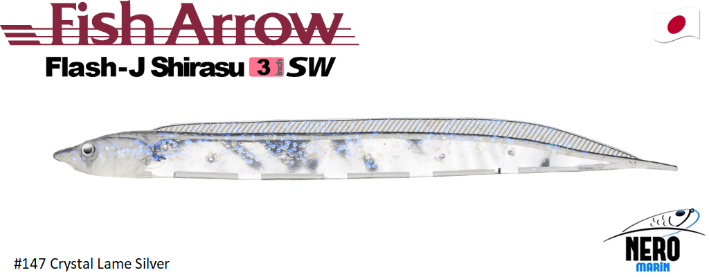Flash J Shirasu 3'' SW #147 Crystal Lame Silver