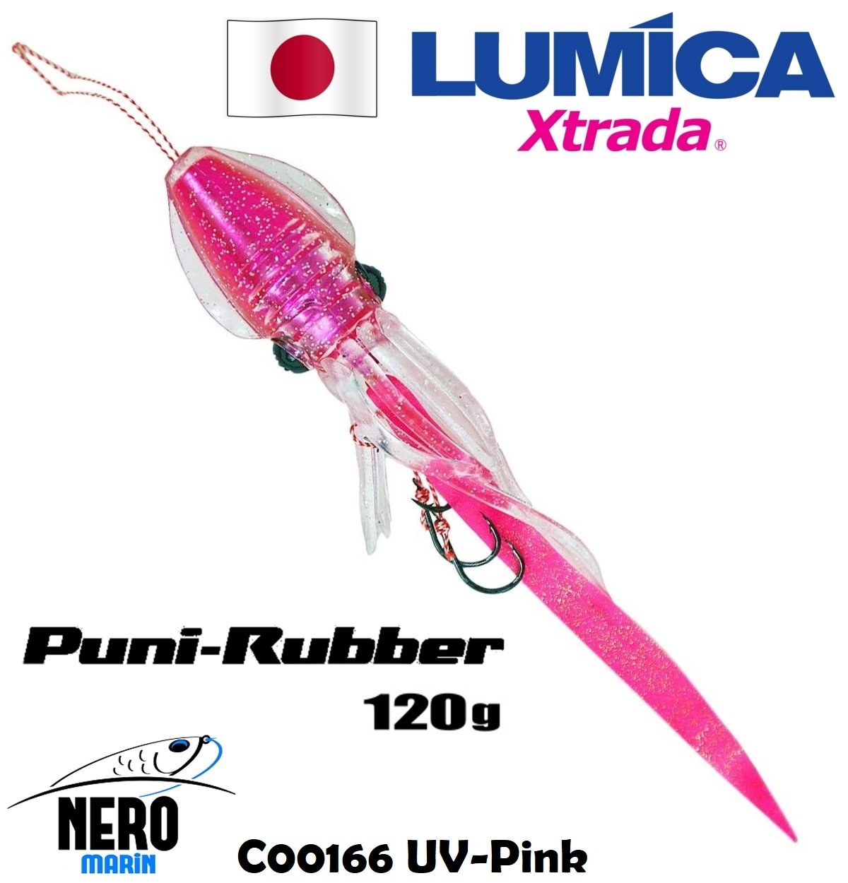 Lumica Xtrada Puni Rubber Tai Rubber Slider 120g. C00166 UV-Pink