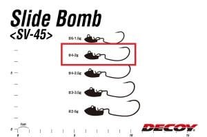 Decoy SV-45 Slide Bomb Hareketli Jighead 2.0gr #4 (4 Adet / Paket)