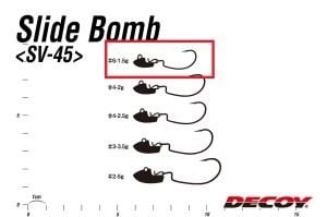 Decoy SV-45 Slide Bomb Hareketli Jighead 1.5gr #6 (4 Adet / Paket)