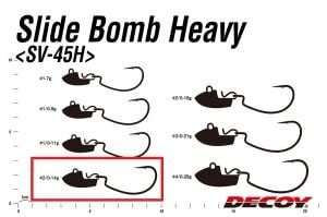 Decoy Slide Bomb Heavy SV-45H Hareketli Jighead 14gr #2/0 (3 Adet / Paket)