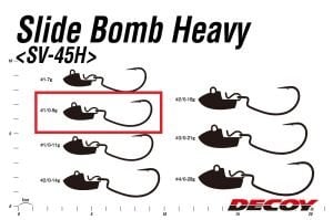 Decoy Slide Bomb Heavy SV-45H Hareketli Jighead 9gr #1/0 (3 Adet / Paket)