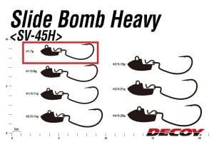 Decoy Slide Bomb Heavy SV-45H Hareketli Jighead 7gr #1 (3 Adet / Paket)