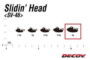 Decoy SV-46 Slidin Head Jighead Kafası #5g (4 Adet / Paket)