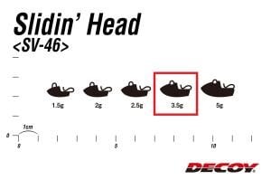 Decoy SV-46 Slidin Head Jighead Kafası #3.5g (4 Adet / Paket)