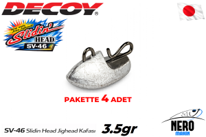 Decoy SV-46 Slidin Head Jighead Kafası #3.5g (4 Adet / Paket)