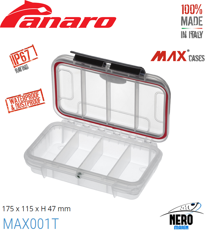 Panaro Max 001T Sızdırmaz Bölmeli Kutu 175*115*47mm.