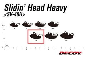Decoy SV-46H Slidin Head Heavy Jighead Kafası 18gr (4 Adet / Paket)