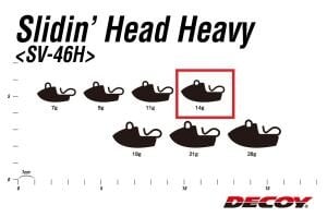 Decoy SV-46H Slidin Head Heavy Jighead Kafası 14gr (4 Adet / Paket)