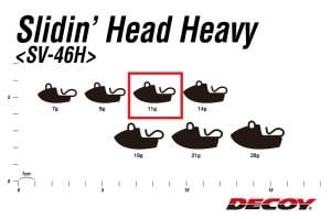 Decoy SV-46H Slidin Head Heavy Jighead Kafası 11gr (5 Adet / Paket)