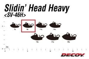 Decoy SV-46H Slidin Head Heavy Jighead Kafası 9gr (5 Adet / Paket)