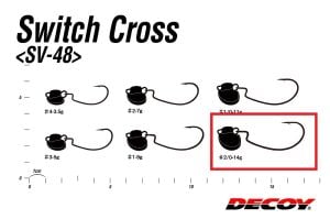 Decoy SV-48 Switch Cross Jighead #2/0-14gr (3 Adet / Paket)