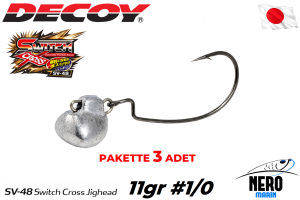 Decoy SV-48 Switch Cross Jighead #1/0-11gr (3 Adet / Paket)