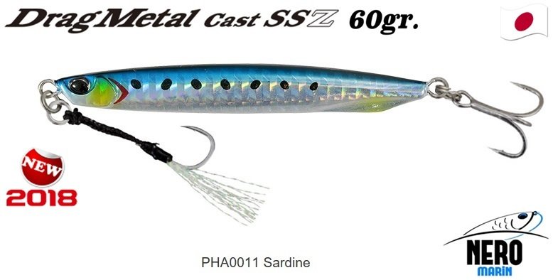 Drag Metal Cast Super Slim SSZ Jig 60gr. / PHA0011 Sardine