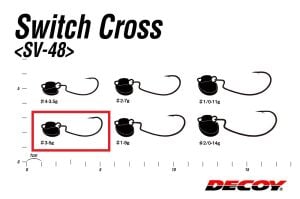 Decoy SV-48 Switch Cross Jighead  #3-5gr (4 Adet / Paket)