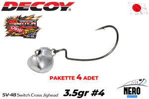 Decoy SV-48 Switch Cross Jighead #4-3.5gr (4 Adet / Paket)