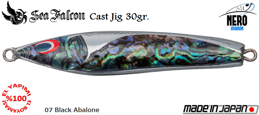 Sea Falcon Cast Jig 30 Gr.	07	Black Abalone