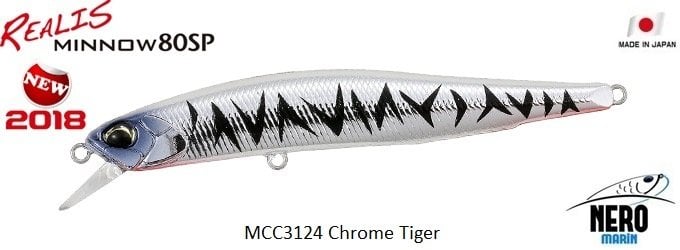 Realis Minnow 80SP MCC3124 / Chrome Tiger