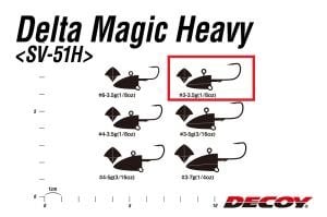 Decoy SV-51H Delta Magic Heavy Jighead #3-3.5gr (4 Adet / Paket)