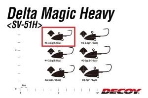 Decoy SV-51H Delta Magic Heavy Jighead #6-3.5gr (4 Adet / Paket)