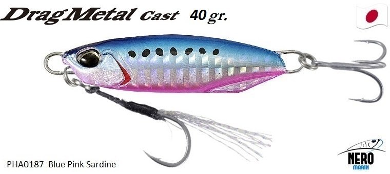 Drag Metal Cast Jig 40Gr.  PHA0187 / Blue Pink Sardine