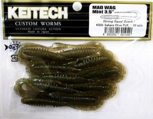 Keitech Mad Wag Mini 3.5'' #309 Sahara Olive FLK