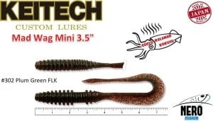 Keitech Mad Wag Mini 3.5'' #302 Plum Green