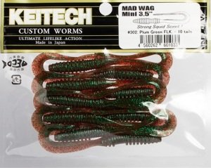 Keitech Mad Wag Mini 3.5'' #302 Plum Green