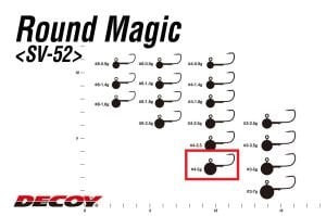 Decoy SV-52 Round Magic Jighead #4-5.0gr (5 Adet / Paket)