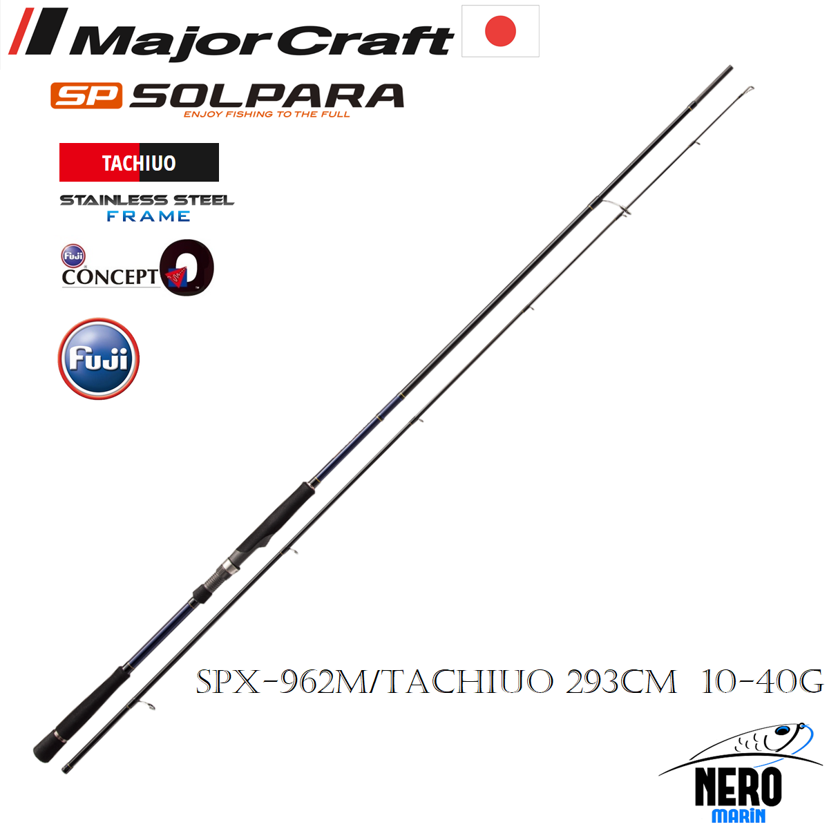 MC Solpara New Sübye Spin Kamış SPX-962M/Tachiuo 293cm 10-40g