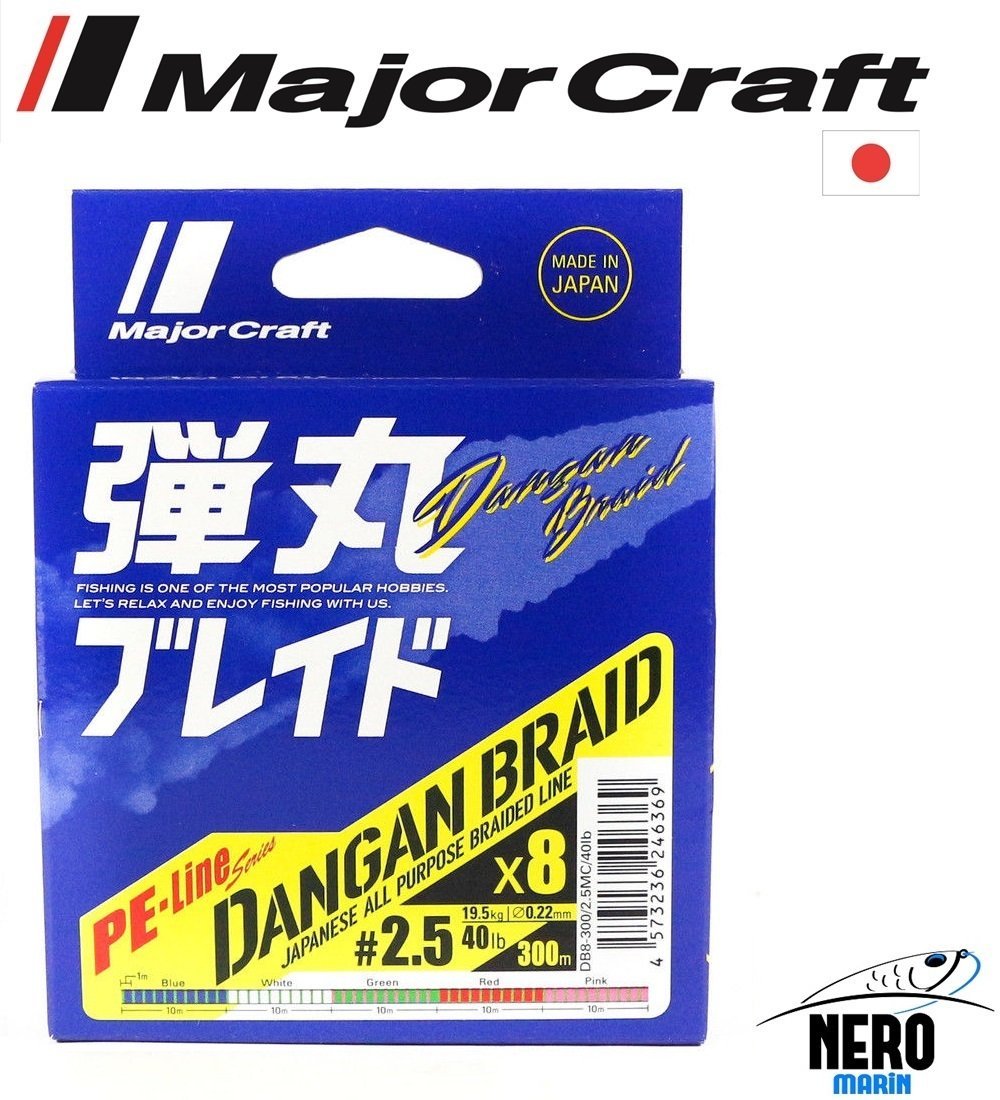 MC Dangan Braid İp DB8 PE 2.5/0.22mm/40Lb/19.5kg/300 metre Multi