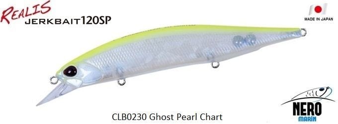 Duo Realis Jerkbait 120SP CLB0230 Ghost Pearl Chart