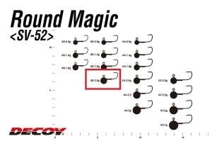 Decoy SV-52 Round Magic Jighead #6-2.5gr (5 Adet / Paket)