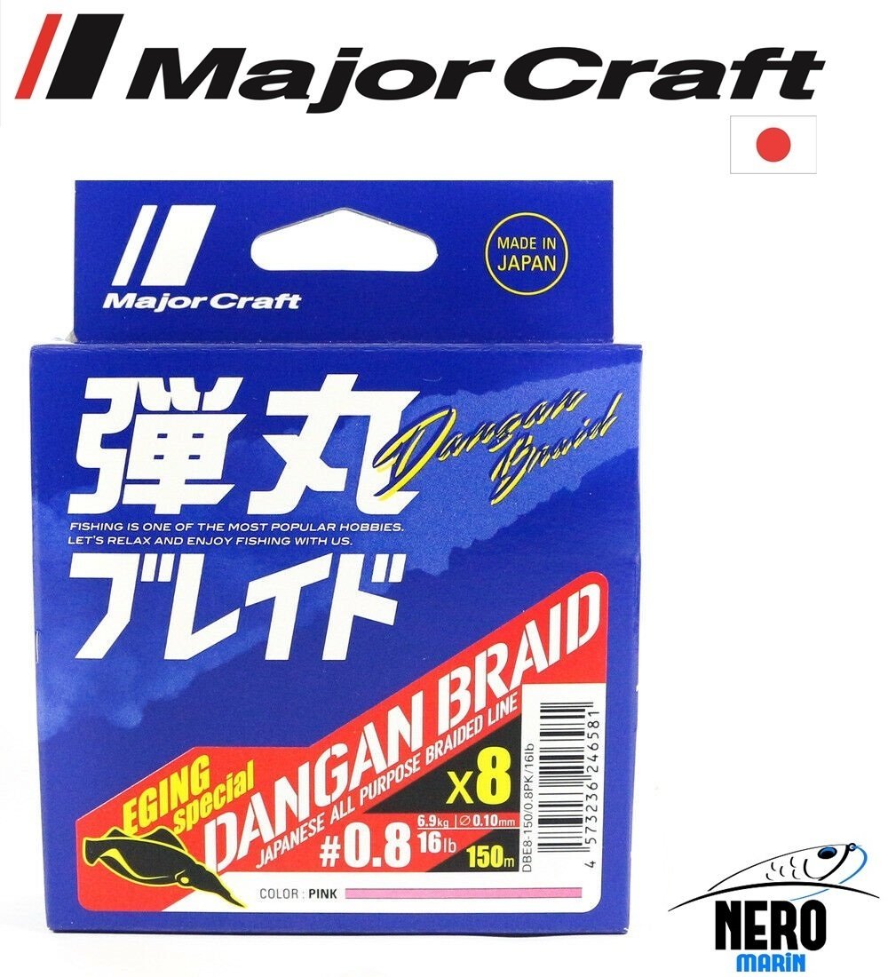MC Dangan Braid İp DB8 PE 0.8/0.10mm/16Lb/6.9kg/150 metre Pink