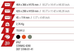 Panaro Max 430 CAM Çanta 464*366*176mm. Turuncu