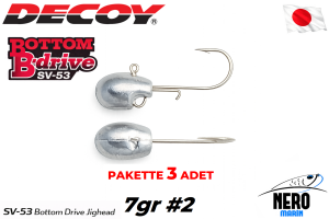 Decoy SV-53 Bottom Drive Jighead #2 7gr (3 Adet / Paket)