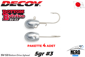Decoy SV-53 Bottom Drive Jighead #3 5gr (4 Adet / Paket)