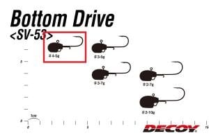 Decoy SV-53 Bottom Drive Jighead #4 5gr (4 Adet / Paket)