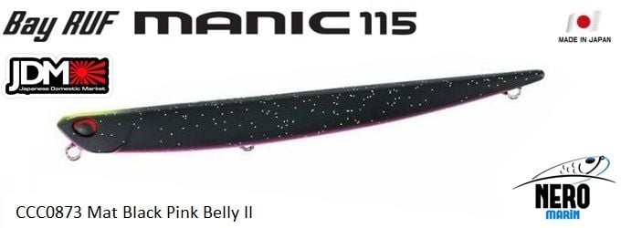 Duo Bay Ruf Manic 115 CCC0873 Mat Black Pink Belly II
