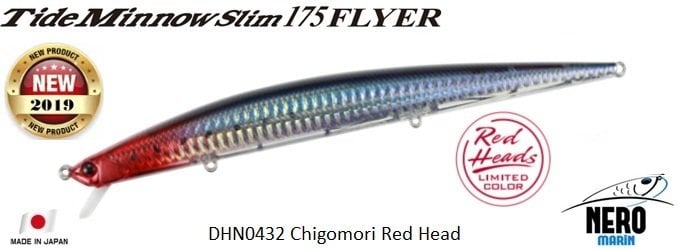 Tide Minnow Slim Flyer 175 DHN0432 / Chigomori Red Head