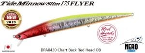 Tide Minnow Slim Flyer 175 DPA0430 / Chart Back Red Head OB