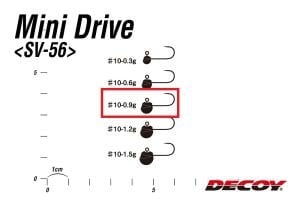 Decoy SV-56 Mini Drive Light Game Jighead #10-0.9gr (5 Adet / Paket)
