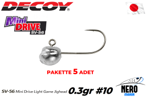 Decoy SV-56 Mini Drive Light Game Jighead #10-0.3gr (5 Adet / Paket)